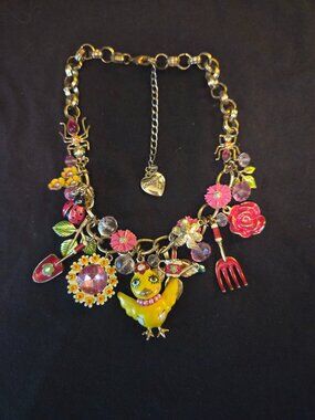 Betsey Johnson Vintage Chick Garden Party Necklace